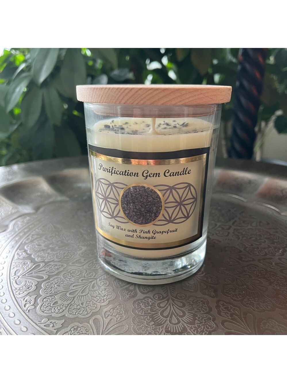 Soy candle with Pink Grapefruit and Shungite